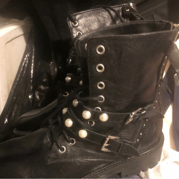 COPY - ZARA PEARL COMBAT BOOTS NWT size 42 - Picture 6 of 6